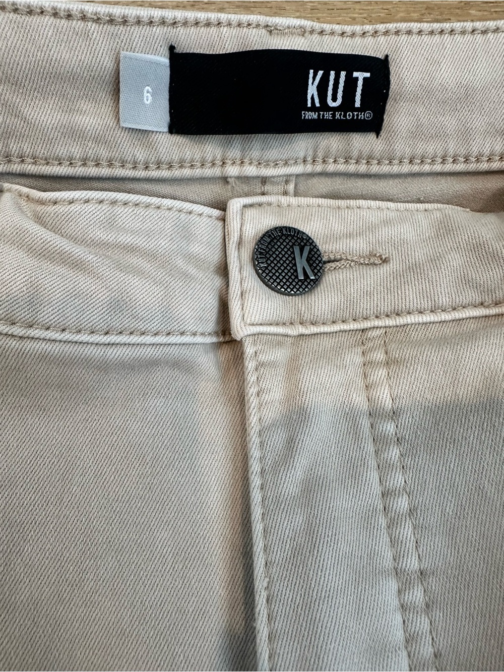 KUT from the Kloth Beige High-Rise Fab Ab Wide Leg Jeans ‘The Jean’ - Picture 8 of 8